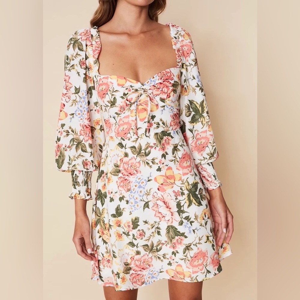 Faithfull the Brand Arianne Floral Mini Dress Size 6